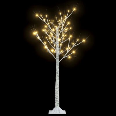 vidaXL Christmas Tree 128 LEDs 4 ft Warm White Willow Indoor Outdoor