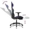 vidaXL Gaming Chair Black and Blue Faux leather, metal, plywood Adjustable