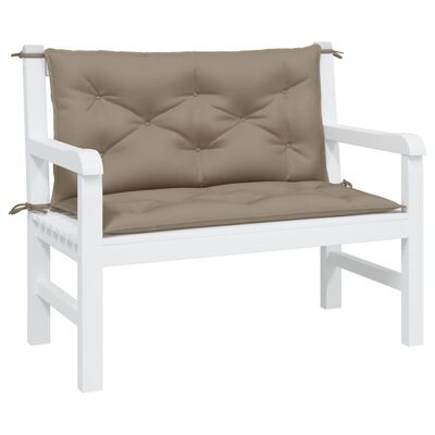 vidaXL Garden Bench Cushions 2pcs Taupe 39.4"x19.7"x2.8" Oxford Fabric