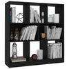 vidaXL Book Cabinet Black Engineered wood 38.4x11.6x39.4 in Book Cabinet