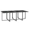 vidaXL Garden Dining Set Gray PE rattan Large Durable