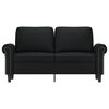 vidaXL 2-seater Sofa Black Faux leather, Metal, Foam 2-seater Durable