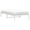 vidaXL Metal Bed Frame without Mattress White 39.4"x74.8"