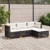 vidaXL Garden Sofa Set Black