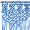 vidaXL Macrame Curtain Blue 55.1x94.5" Cotton