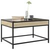 vidaXL Coffee Table Sonoma oak Engineered wood, glass 27.6 x 19.7 in