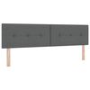 vidaXL Box Spring Bed with Mattress Dark gray 70.9" x 78.7" fabric