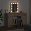 vidaXL Dressing Table Brown 19.69 x 16.14 x 53.15 in Engineered Wood