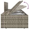 vidaXL Garden Lounge Set Grey PE Rattan, Powder-Coated Steel, Polyester, PVC