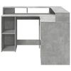 vidaXL Desk Concrete Grey Engineered wood 51.2 x 51.2 x 35.8 in Desk