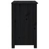 vidaXL Bedside Cabinet Set of 2 Black Solid pine wood 19.7x13.8x24.2 in