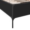vidaXL Bed Frame Black Engineered wood, metal Small Single Modern