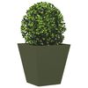 vidaXL Garden Planter Olive Green Cold-rolled steel 11.8 x 11.8 x 11.8 in