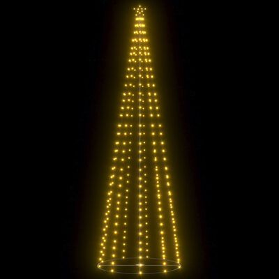 vidaXL Christmas Cone Tree 330 Warm White LEDs Decoration 3x10 ft