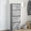 vidaXL Shoe Cabinet Concrete Gray Engineered Wood Compact Shoe Cabinet