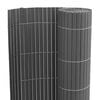 vidaXL Garden Fence Double-Sided Grey 1,8x5 m PVC