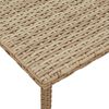 vidaXL Garden Coffee Table Beige PE Rattan, Powder-Coated Steel Medium