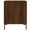vidaXL Bedside Cabinet Set of 2 Brown Oak Engineered wood, iron Standard