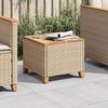 vidaXL Garden Table Beige and Brown PE rattan Medium