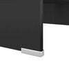 vidaXL TV Stand Black Tempered glass, plastic Medium Sleek TV Stand