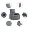 vidaXL Massage Recliner Chair Grey Faux leather, metal, plywood Medium