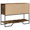 vidaXL Console Table Smoked Oak Engineered Wood, Metal Console Table