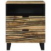 vidaXL Bedside Cabinet with Drawer Brown 19.69 x 12.99 x 24.41 in