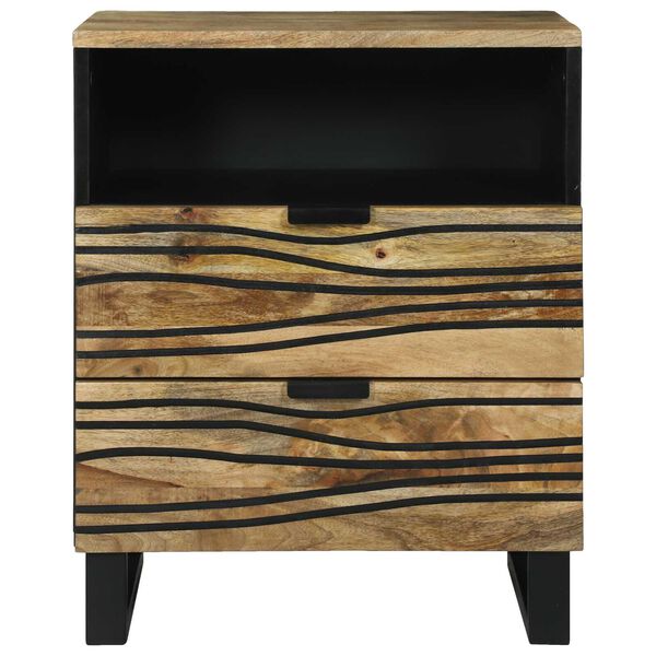 vidaXL Bedside Cabinet with Drawer Brown 19.69 x 12.99 x 24.41 in