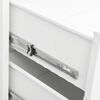vidaXL Drawer Cabinet White Metal Medium Drawer Cabinet Rectangular