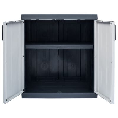 vidaXL Garden Storage Cabinet XXL 35"x21.3"x37.8" Plastic