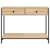 vidaXL Console Table Sonoma Oak Engineered Wood Narrow Adjustable Feet