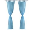 vidaXL Turquoise Sheer Curtain 55.1 x 88.6" 2 pcs