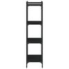 vidaXL Bookcase Black Engineered wood Medium Adjustable Feet Bookcase