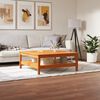 vidaXL Coffee Table Wax brown Solid pine wood Large Coffee Table