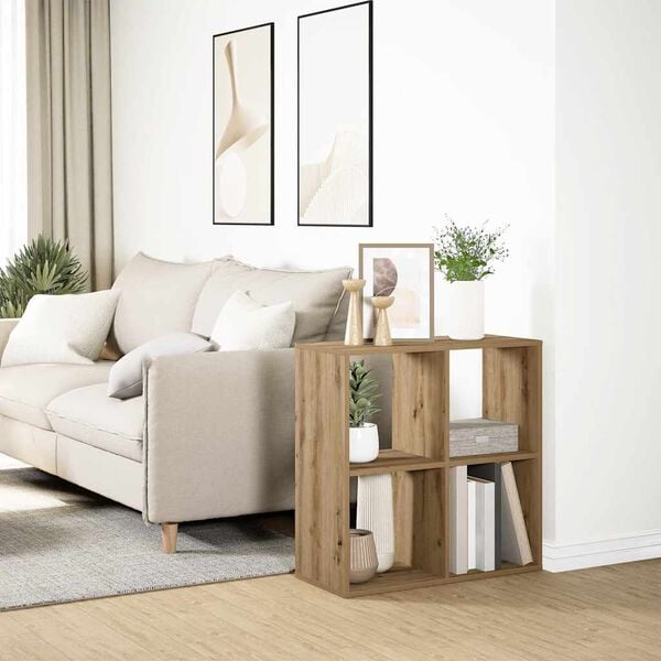 vidaXL Room Divider Bookcase Artisan oak Engineered wood