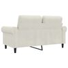 vidaXL 2-seater Sofa Cream Velvet (100% polyester), metal, textilene