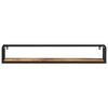 vidaXL Wall Shelf Set of 2 Natural wood, Black Solid mango wood, Iron