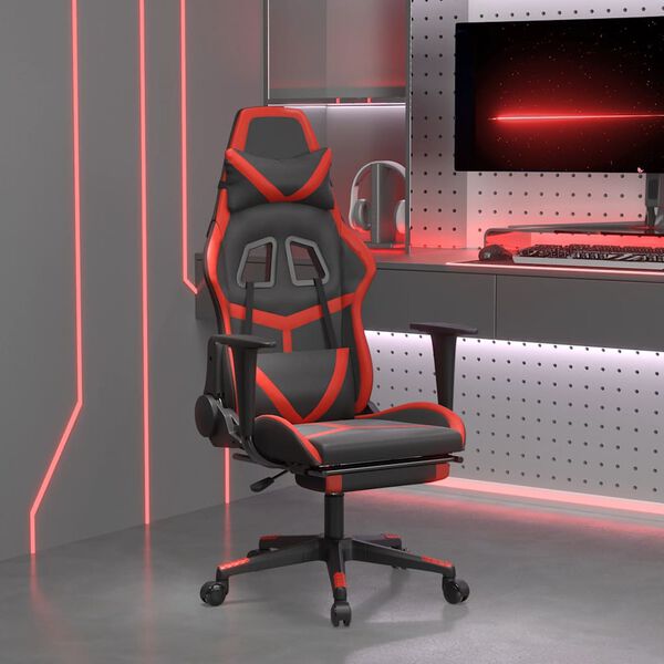 vidaXL Gaming Chair Black and Red