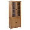 vidaXL Bookcase Natural Oak Solid Oak Wood Large Bookcase Rectangular