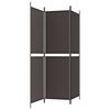 vidaXL 3-Panel Room Divider Brown 59.1"x70.9" Fabric