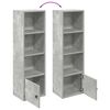 vidaXL Bookcase Concrete Grey Engineered Wood Bookcase Rectangular