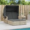 vidaXL Double Sun Lounger Light grey