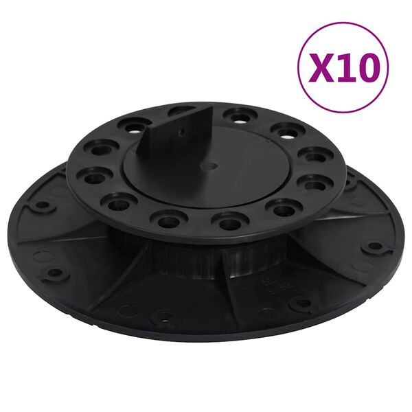 vidaXL Adjustable Feet for Decking 10 pcs 0.98 - 1.57 "