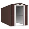 vidaXL Garden Shed Dark Brown Galvanized Steel Large Durable