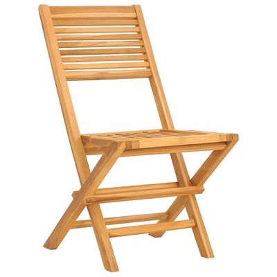 vidaXL Folding Patio Chairs 4 pcs 18.5"x24.4"x35.4" Solid Wood Teak
