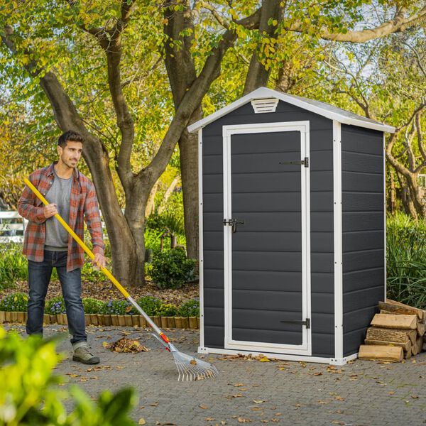Keter Garden Shed Dark Grey Polypropylene Compact Garden Shed