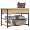 vidaXL Shoe Bench Sonoma oak Engineered wood, metal Medium