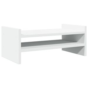vidaXL Monitor Stand White 19.7x10.6x7.9" Engineered Wood