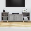 vidaXL TV Cabinet Grey Sonoma Made with Engineered Wood 63x13.8x21.7 in