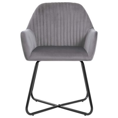 vidaXL Dining Chairs 6 pcs Gray Velvet